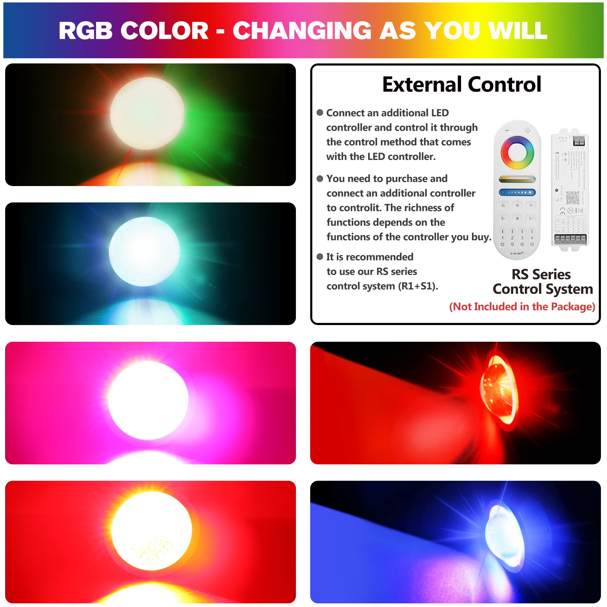 27W Boat Drain Plug Color-Changing LED Marine Light (RGB