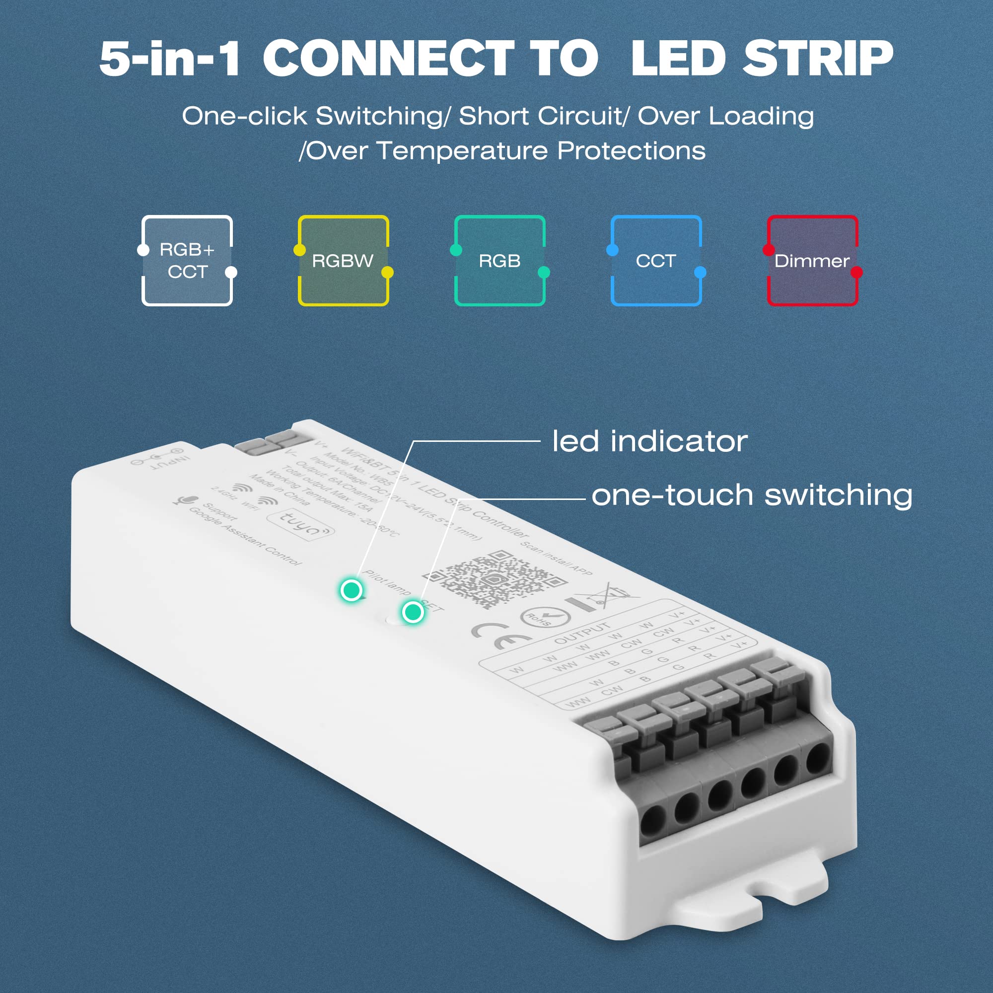 ( R1+S1) RS Series RGB+CCT LED Controller Kit